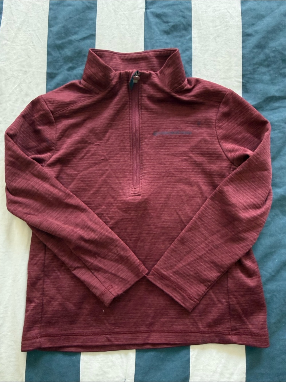 Vineyard Vines Maroon Quarter Zip Performance Shirt